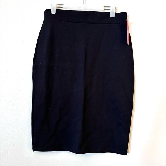 NWT Urban Coco High Waist Stretch Form Fitted Pencil Skirt Black Large - Picture 1 of 3